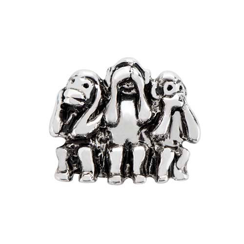 CH3147- Three Wise Monkeys Charm