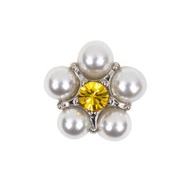 CH4186 Pearl & Crystal Daisy Charm