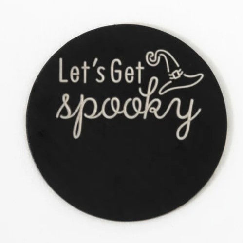 PB9382 Large Black "Let's Get Spooky" Plate