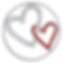 WN1015 - Large Silver & Red Hearts Crystal Pave Window Plate