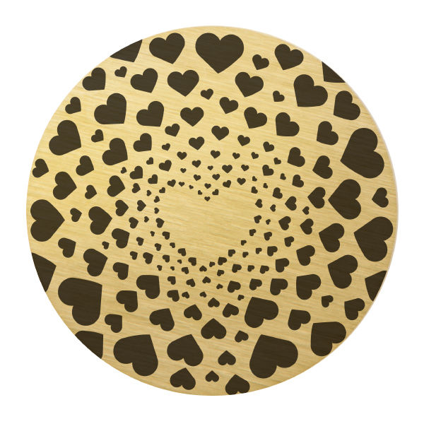 PG9327 - Large Gold - Heart Vortex Plate
