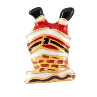 CH3283 Santa Going Down The Chimney Charm