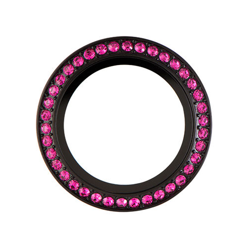 Thumbnail: LK3009 Medium Black Wrap Locket with Face