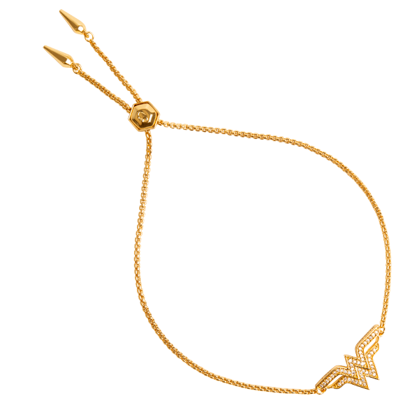 BR2023 Justice League Wonder Woman Gold Bolo Bracelet