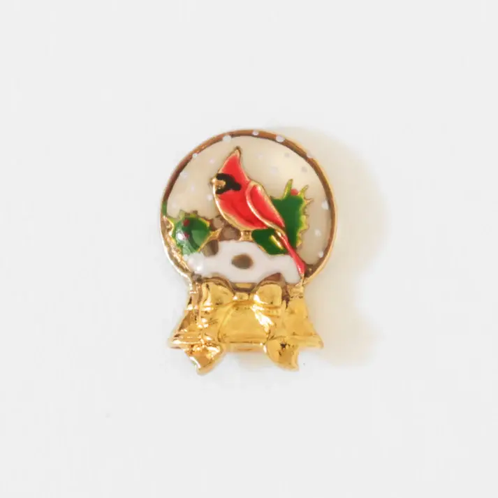 CH3884 Cardinal Snowglobe Charm