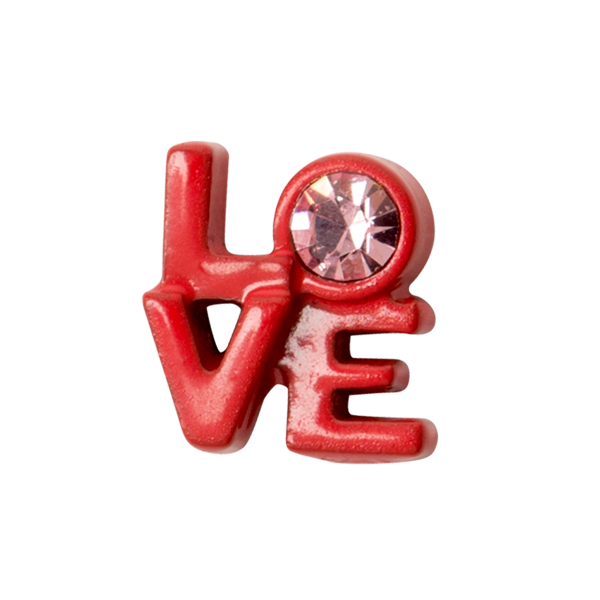 CH3367 Red "LOVE" Stacked Block Charm