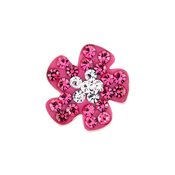 CH4155 Pink Sparkle Flower Charm