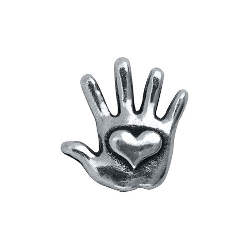 CH2015 - Silver Serving Others Hand Charm