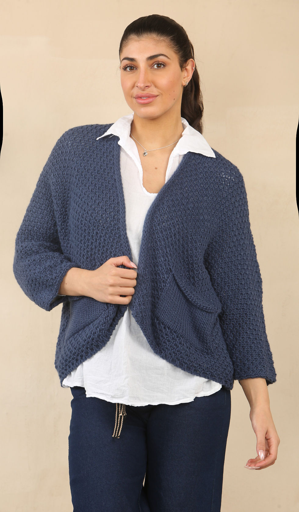 Thumbnail: Knitted Batwing Cardigan 
