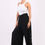Thumbnail: Side Buttons Wide Leg Plain Linen Trouser