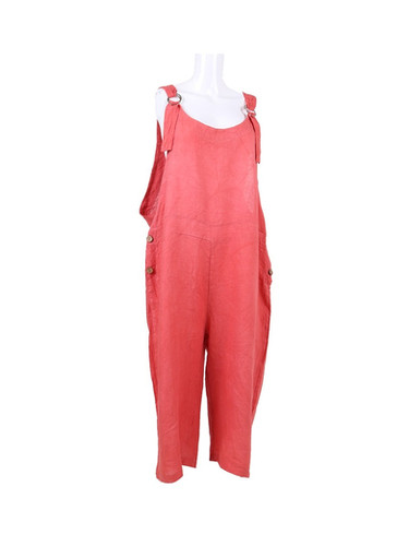Italian Plain Dungaree Linen Lagenlook 