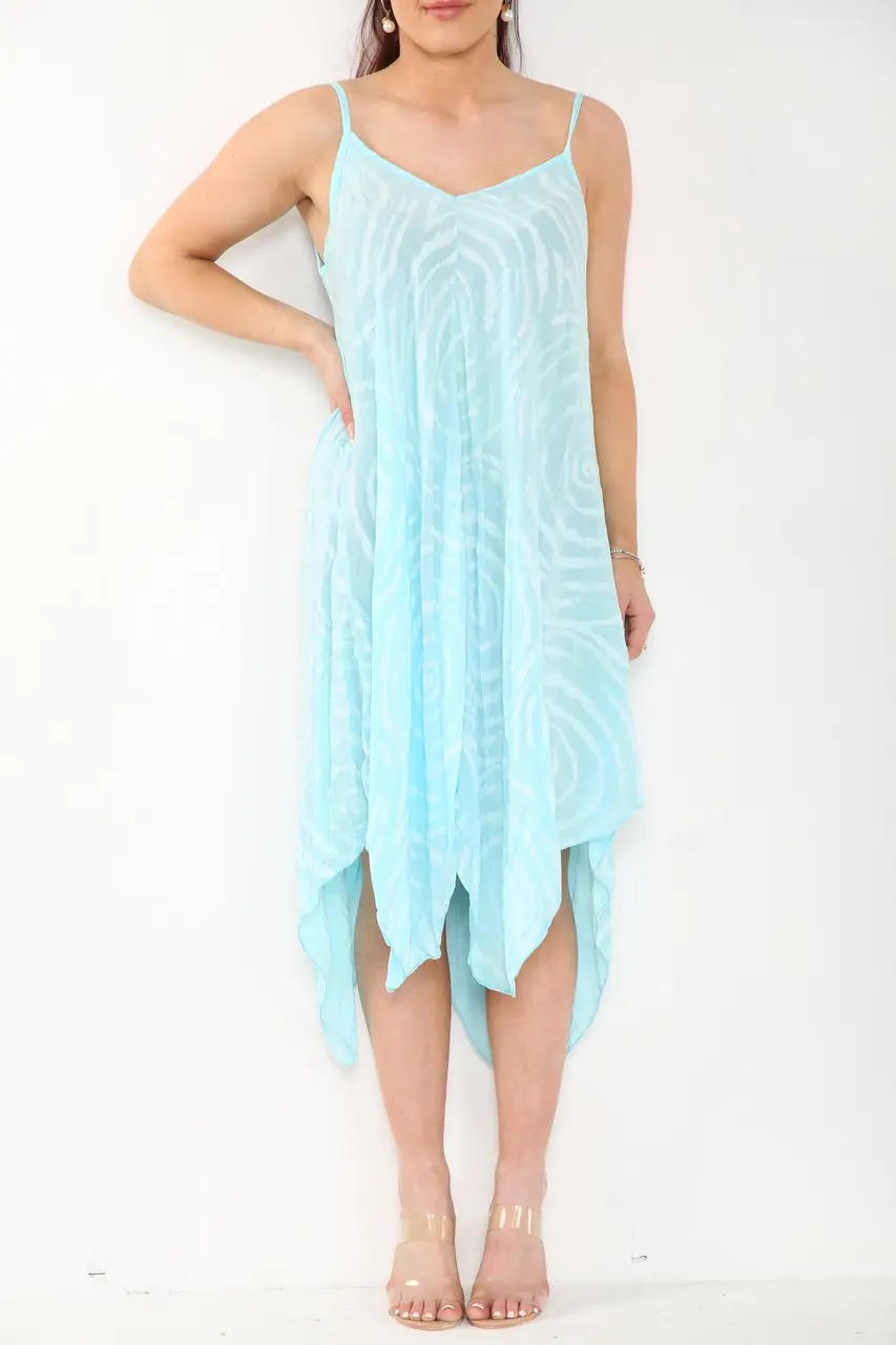 Thumbnail: Tie Dye Swirl Print Strappy Dress 