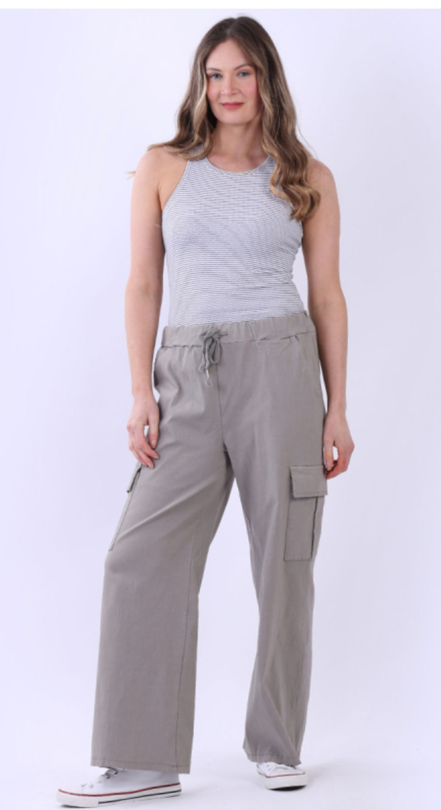 Italian Plain Wide Leg Magic Pants