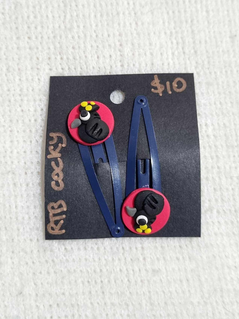 Thumbnail: RT Black Cockatoo Hair Clips