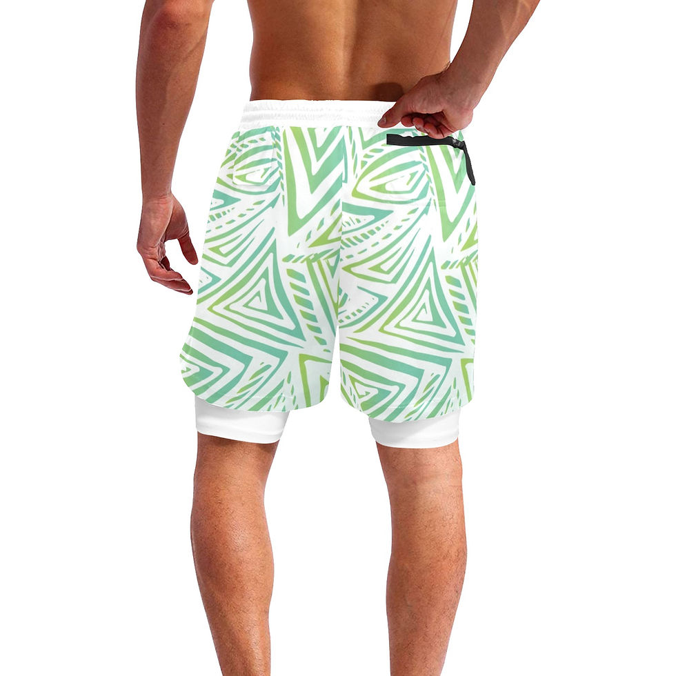 サムネイル： Men's Sports Shorts with Compression Liner