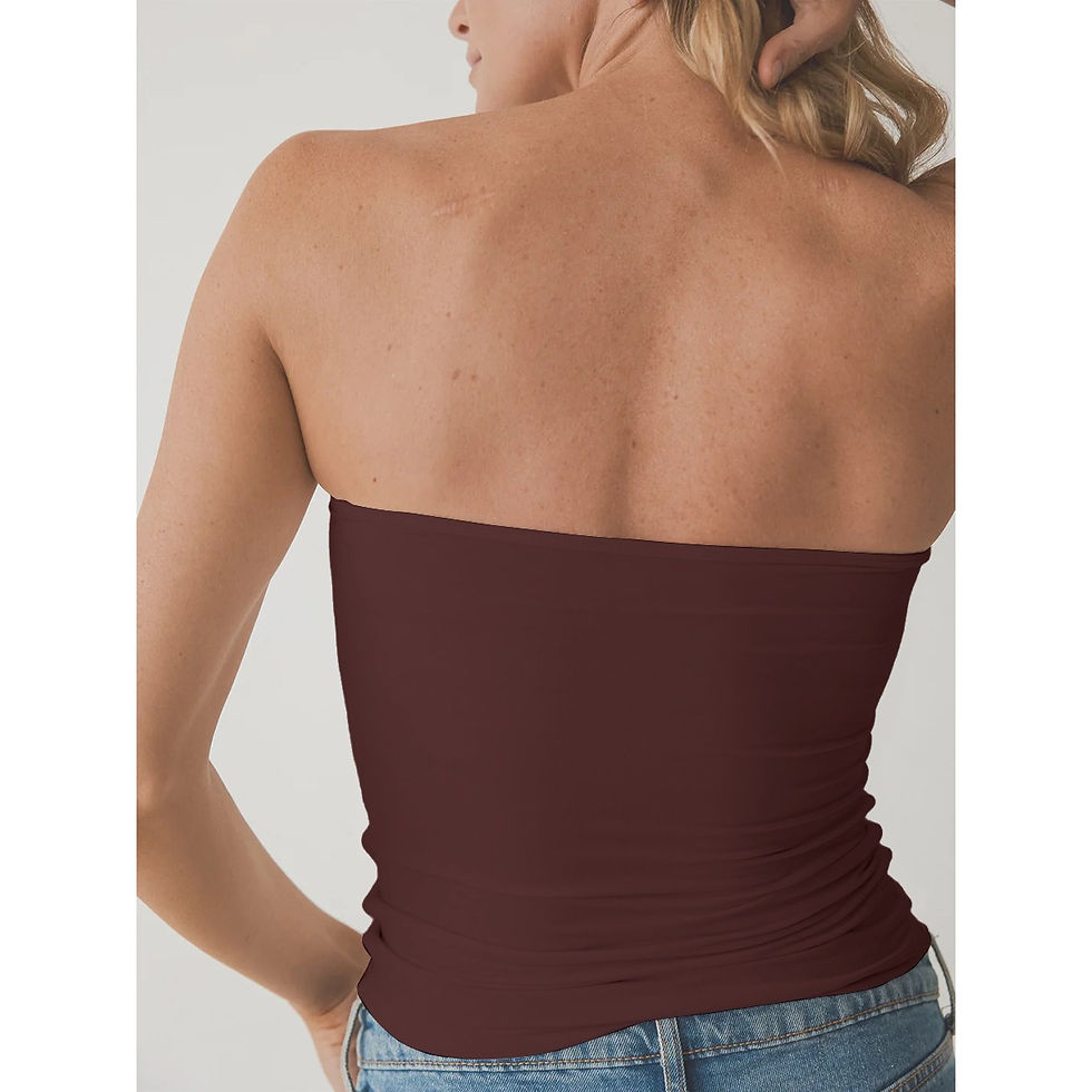 Thumbnail: Double-Layer Floral Strapless Top