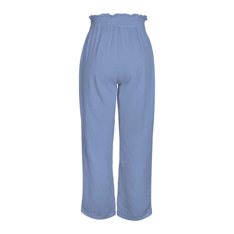 縮圖：Elastic Waist Wide Leg Pants with Front Tie