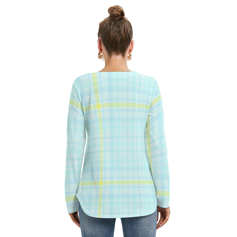 Thumbnail: Women's Long Sleeve Neckline Tie Sweatshirt