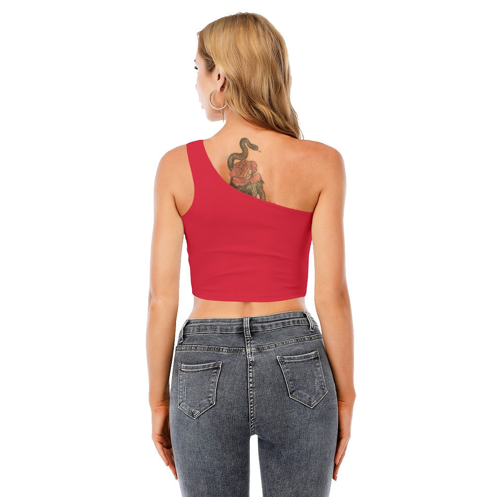 섬네일: One-Shoulder Cropped Top