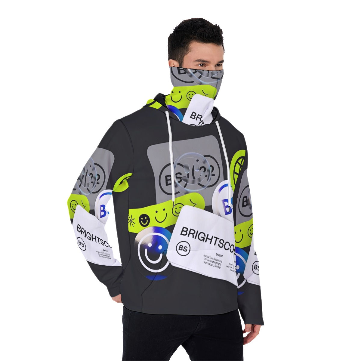 Men's Heavy Fleece Hoodie With Mask