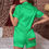 Miniature : Silk Pajama Set With Short Sleeve