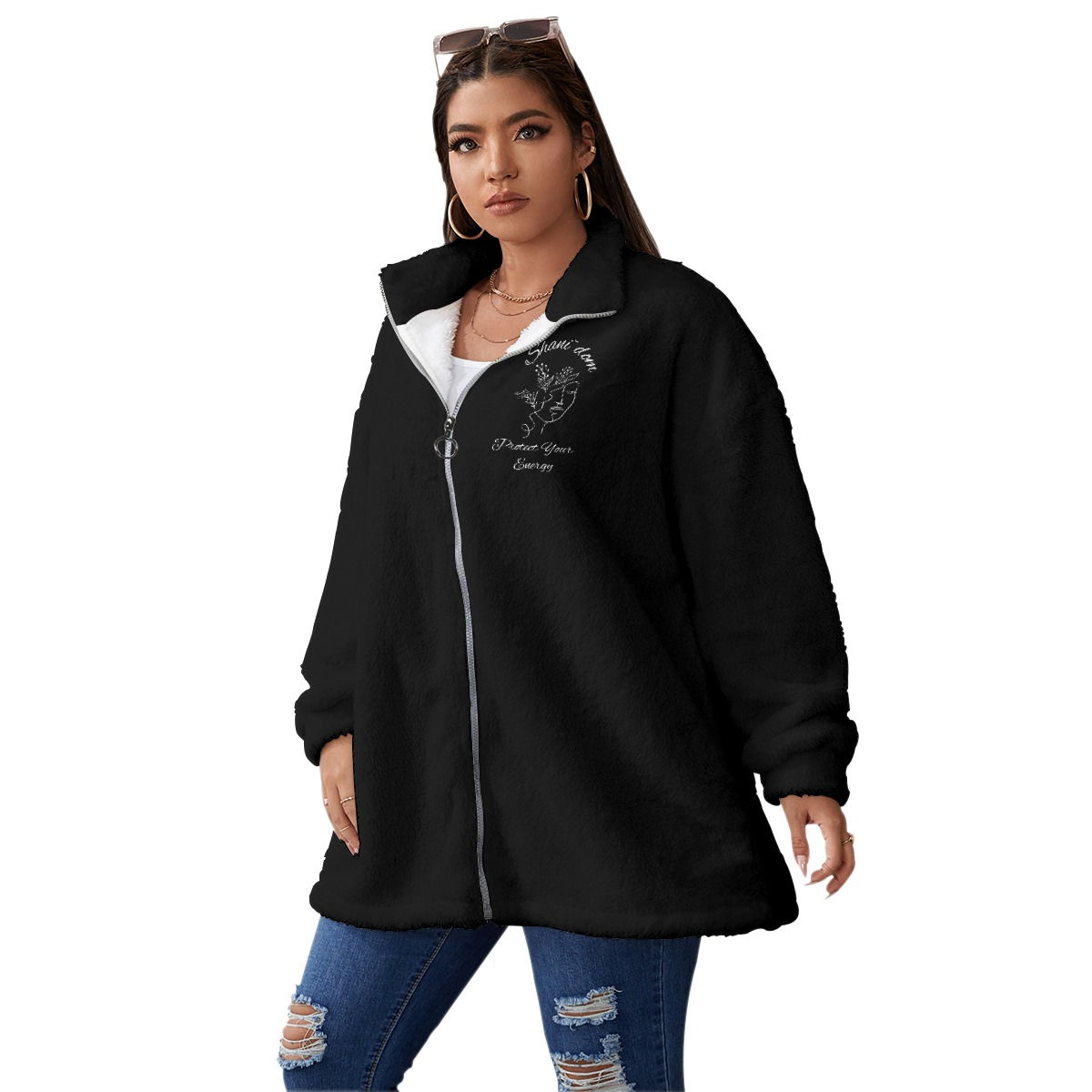 Fleece Stand-up Collar Coat