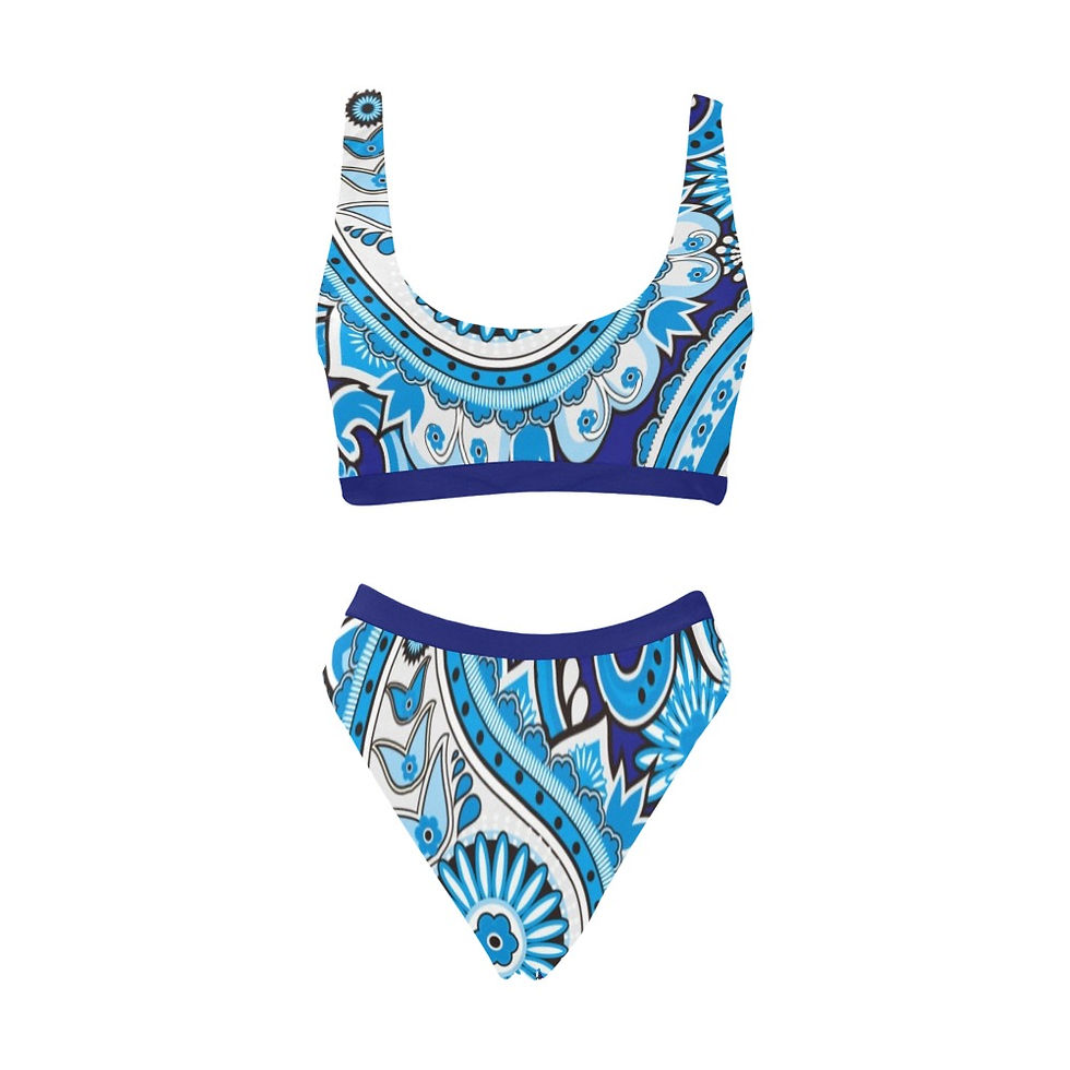 Miniaturbild: Sport Top & High-Waisted Bikini Swimsuit