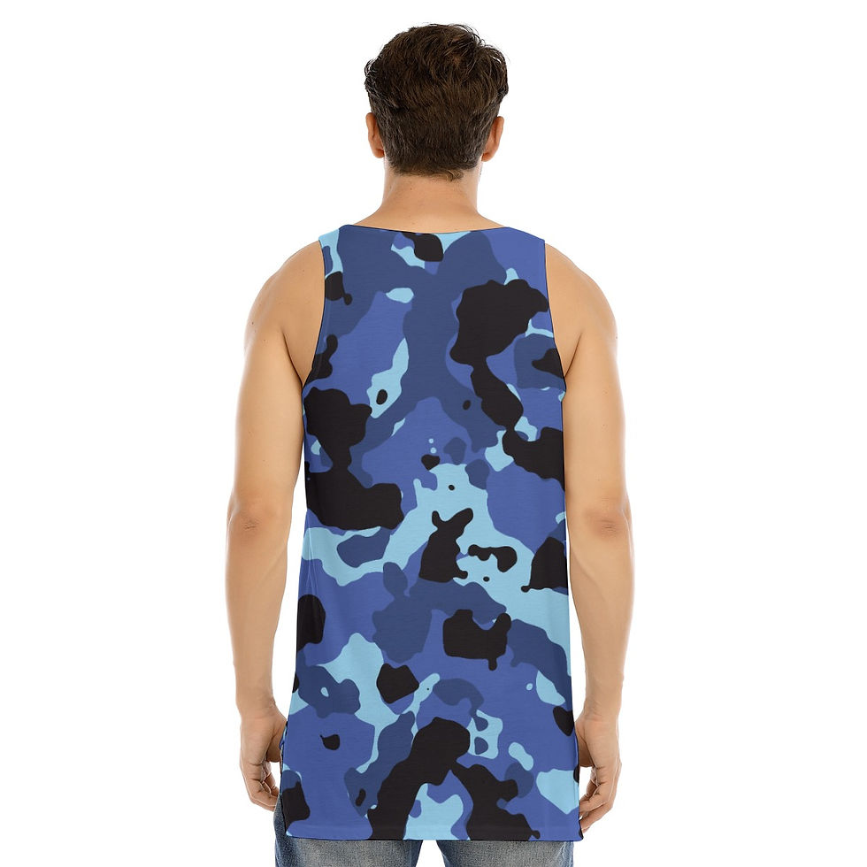 縮圖：Men's Curved Hem Long Tank Top