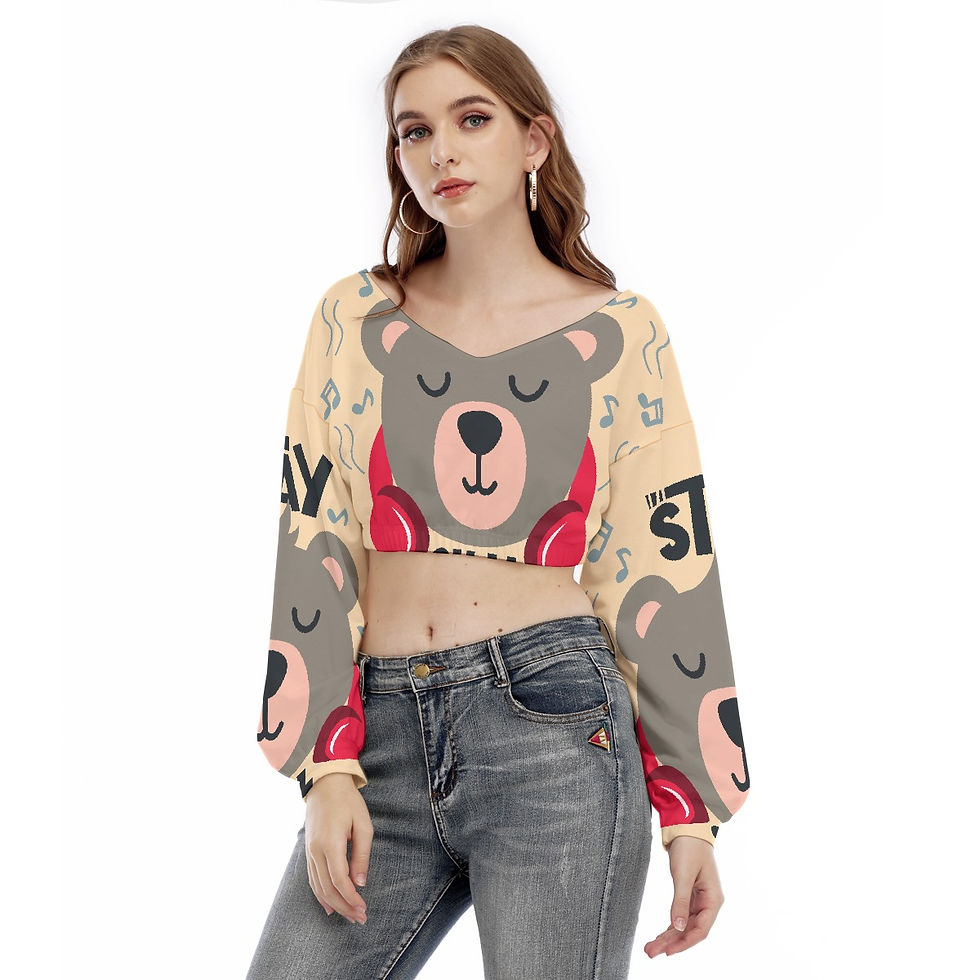 Thumbnail: Long Sleeve Cropped Sweatshirt