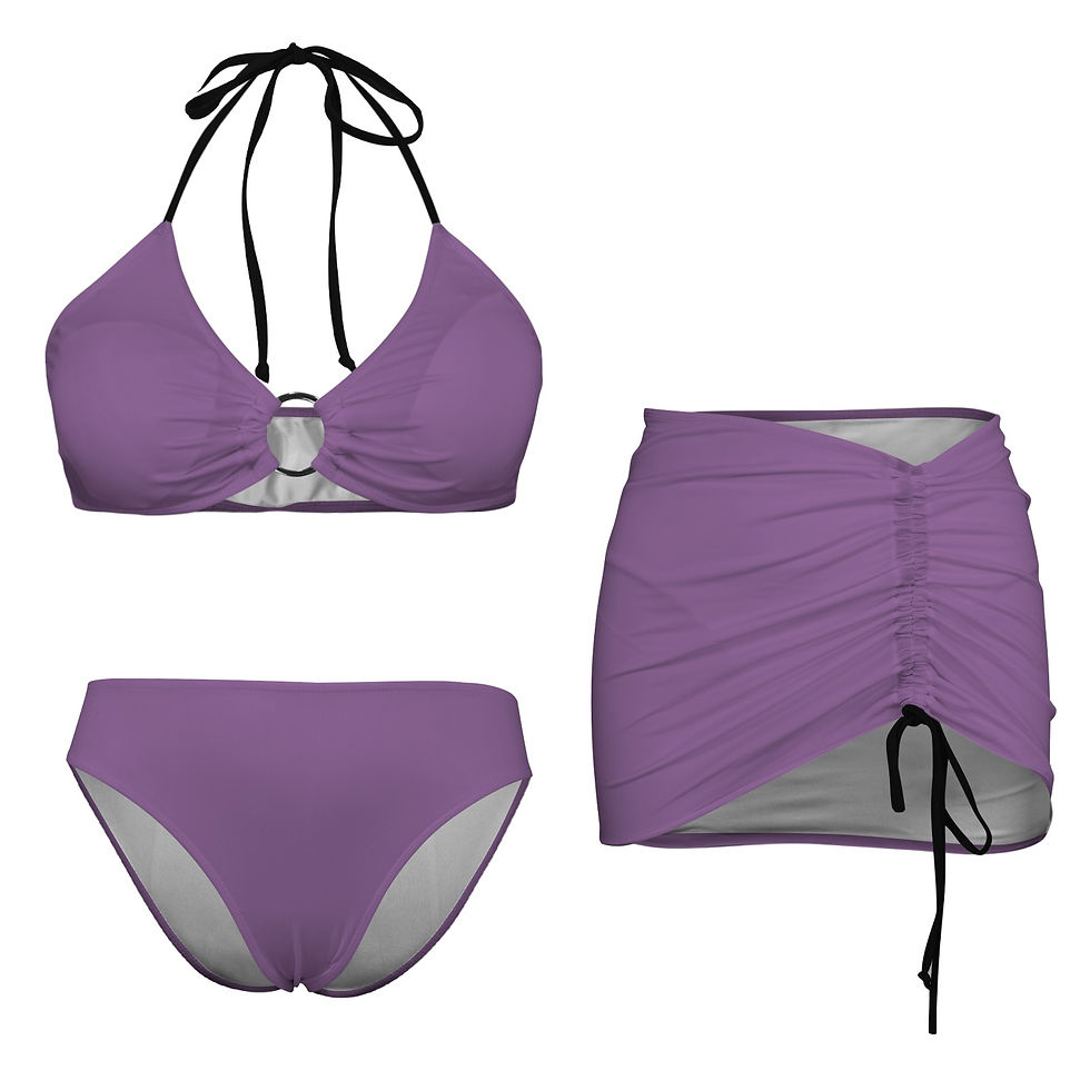 섬네일: Three Piece Skirt Swimsuit