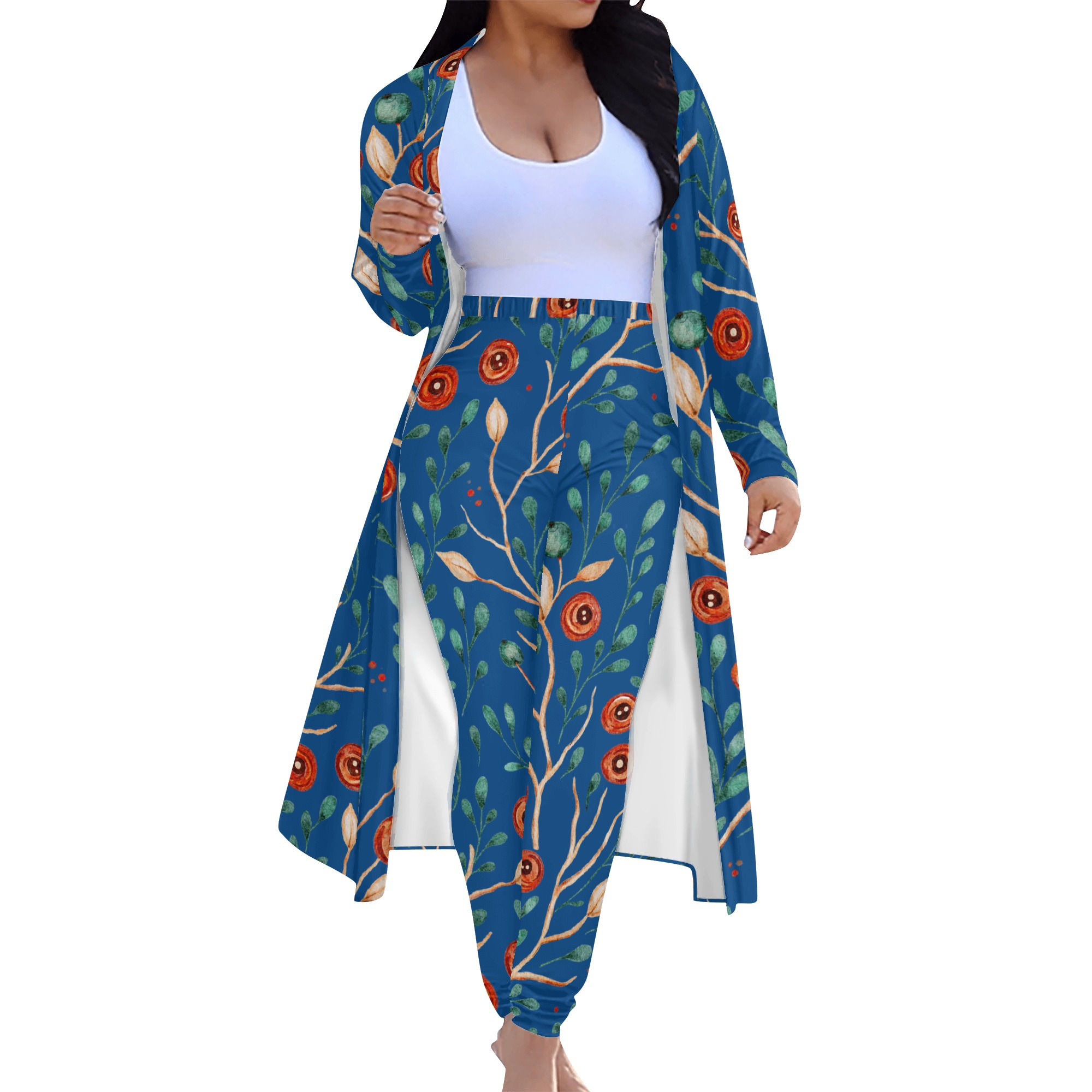 Long Sleeve Cardigan and Leggings 2pcs