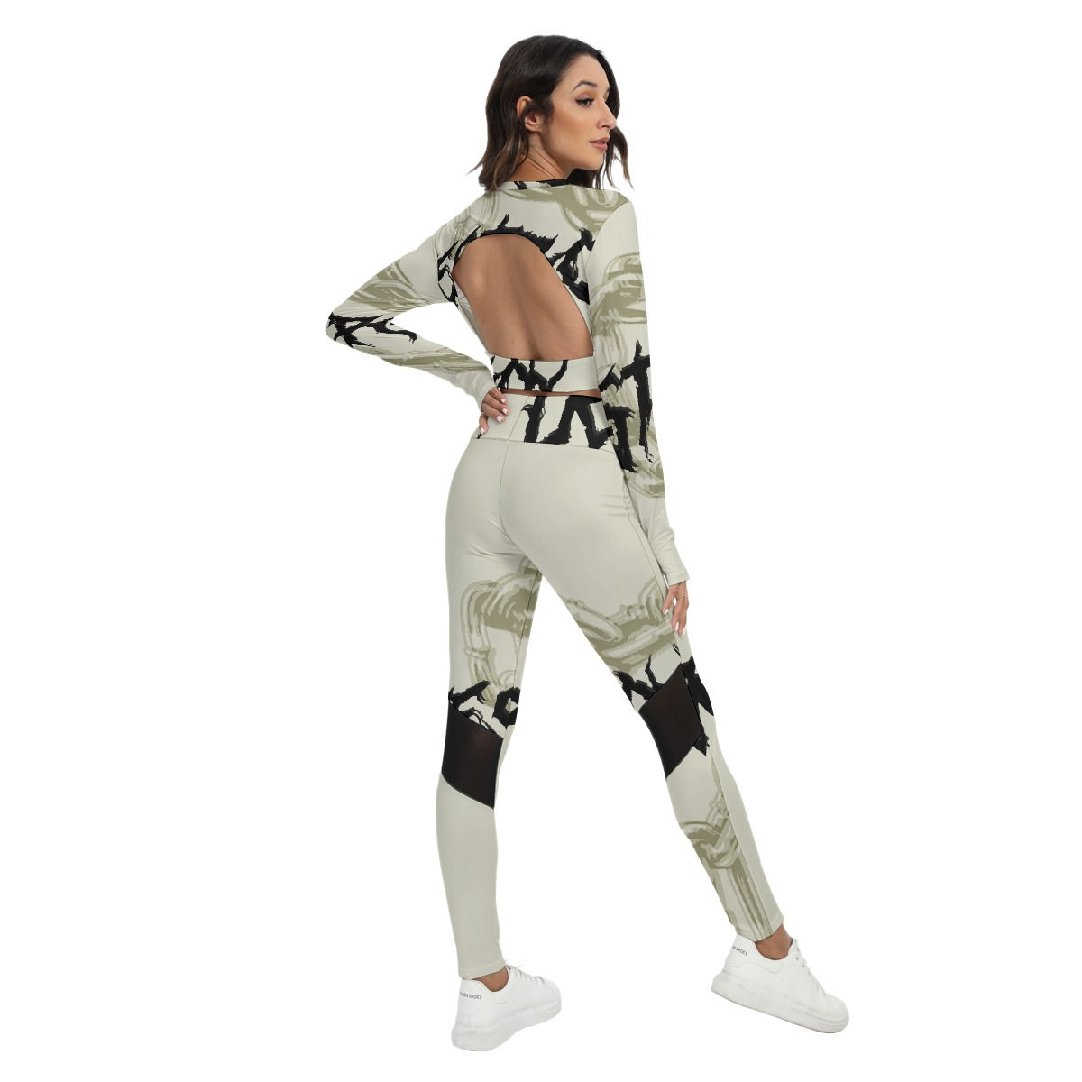 Women's Backless Top And Leggings