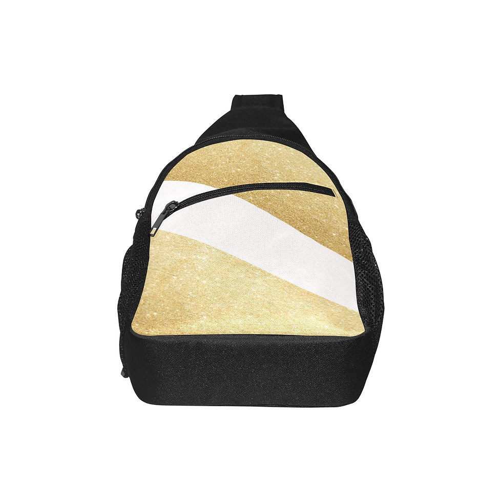 縮圖：Gold and White Chest Bag
