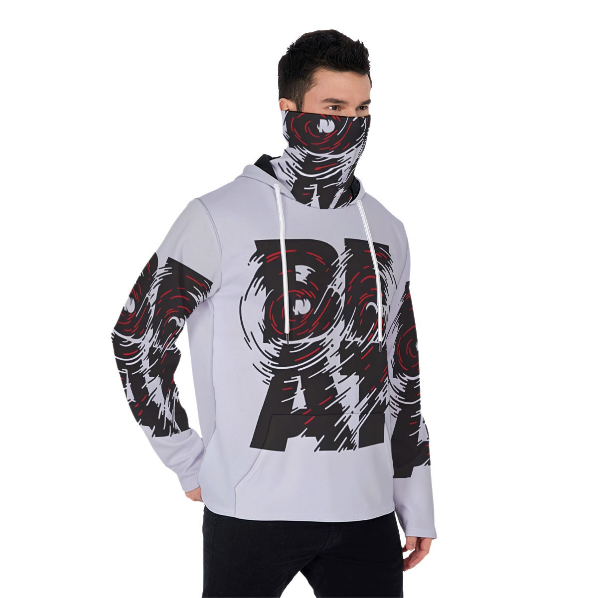 Men's Heavy Fleece Hoodie With Mask