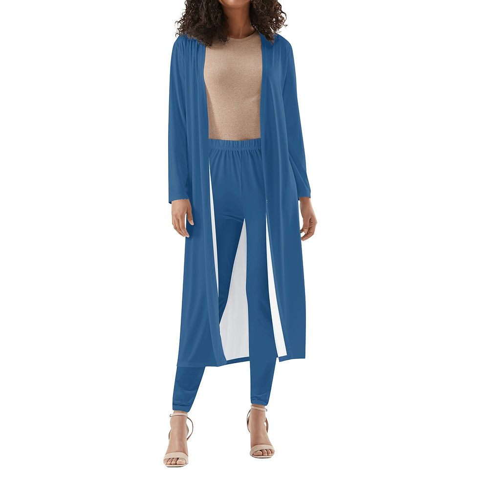 Thumbnail: Women's Long Sleeve Cardigan and Leggings 2pcs