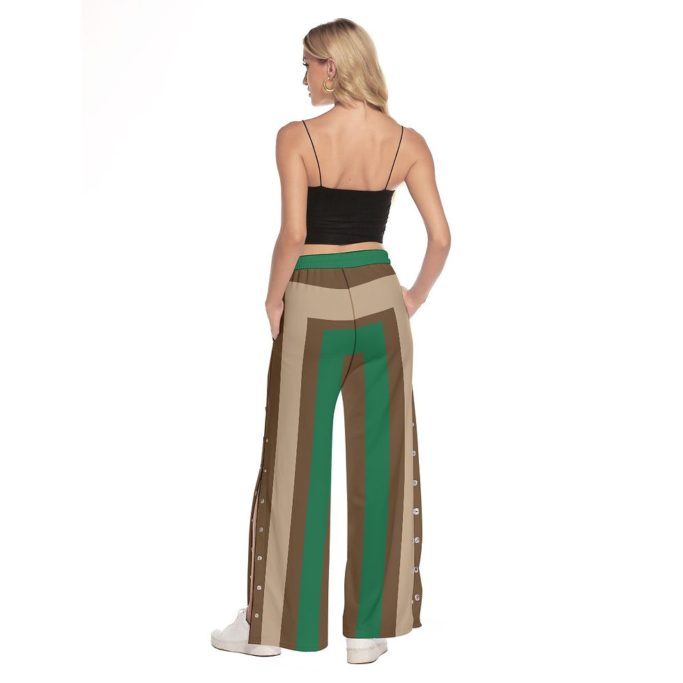 الصورة المصغرة: Side Slit Snap Button Trousers
