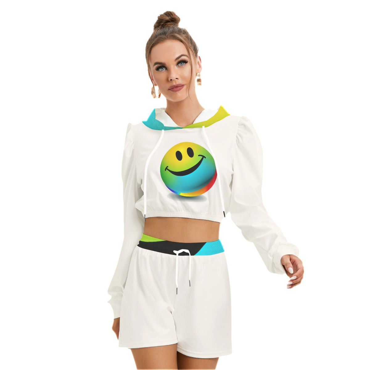 Fleece Hoodie And Shorts Set