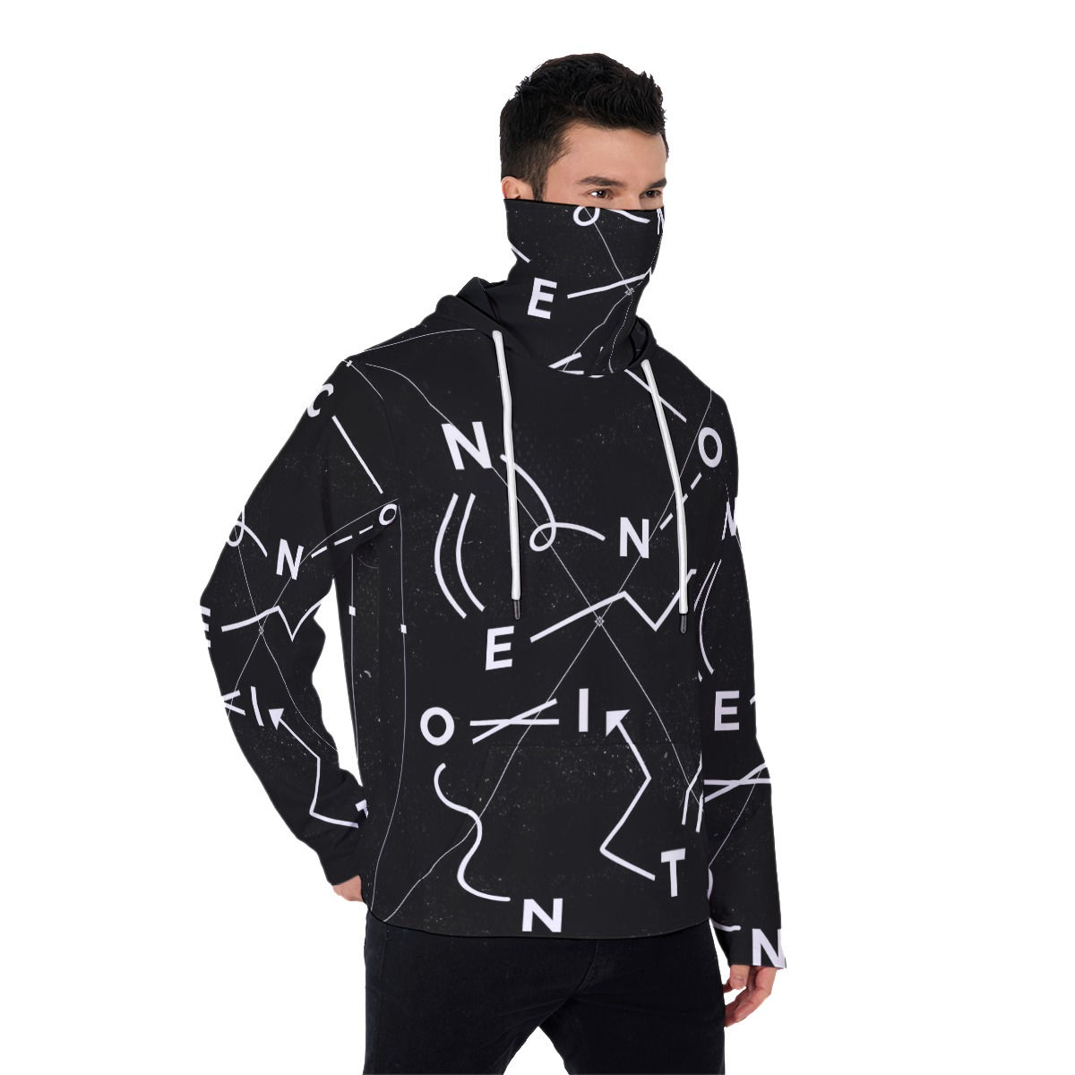 Men's Heavy Fleece Hoodie With Mask