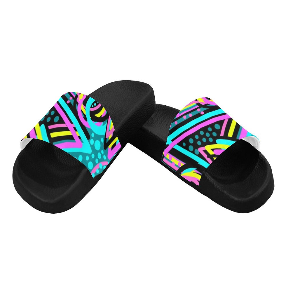 サムネイル： Colorful Geometric Women's Slide Sandals