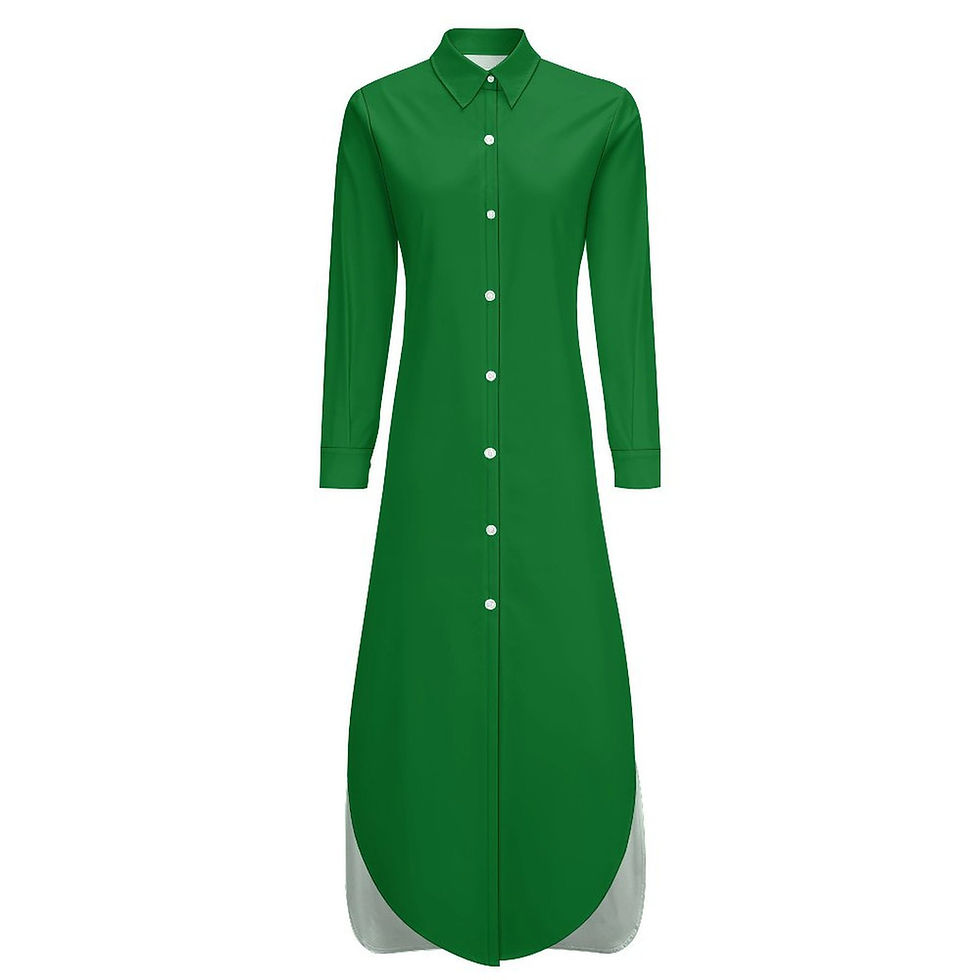 الصورة المصغرة: Button-Up Long Sleeve Shirt Dress
