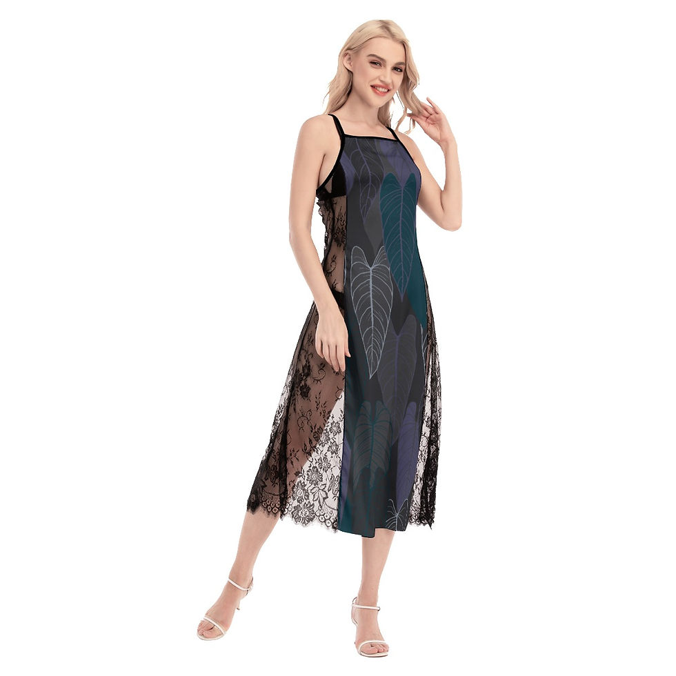 الصورة المصغرة: Women's Lace Cami Cross Back Dress