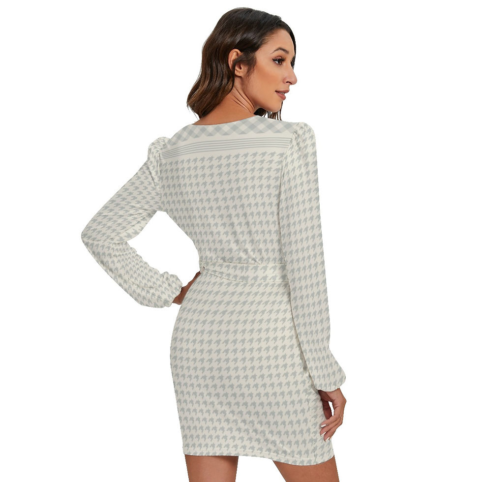 Thumbnail: Long Sleeve Dress With Waist Belt