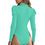Thumbnail: Turtleneck Bodysuit With Puff Sleeve