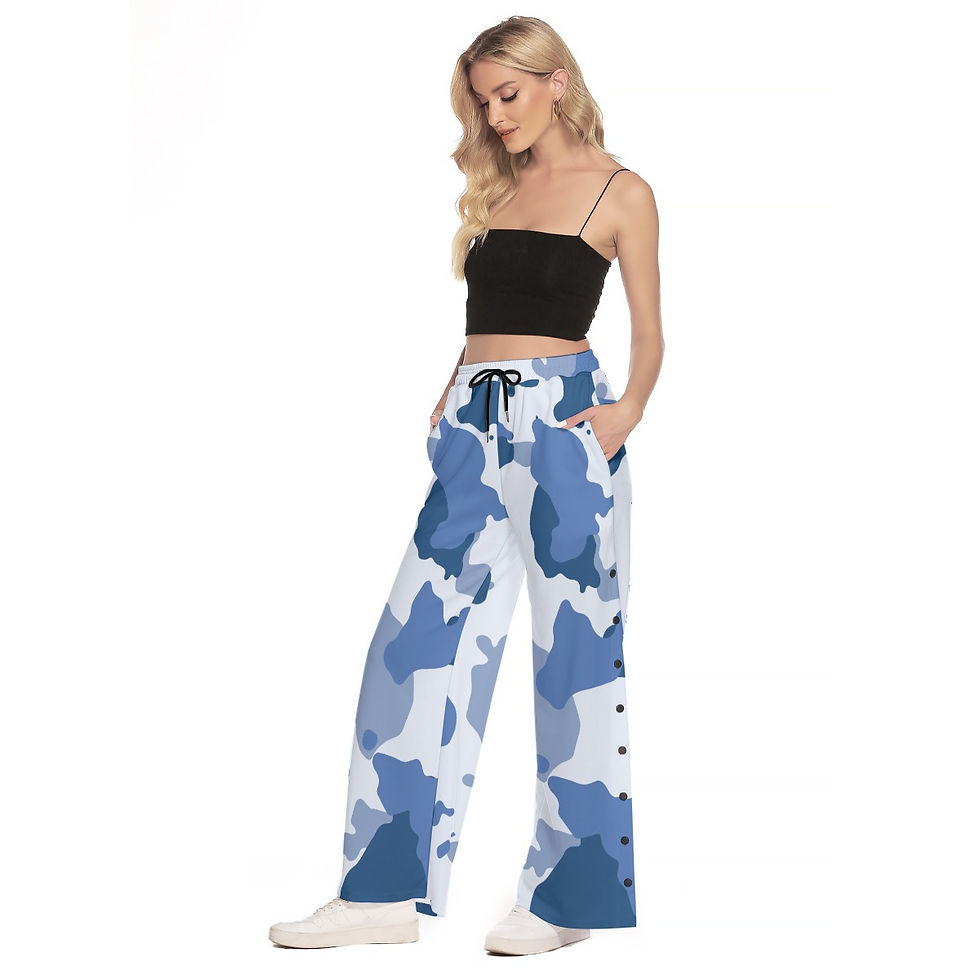 縮圖：Women's Side Slit Snap Button Trousers