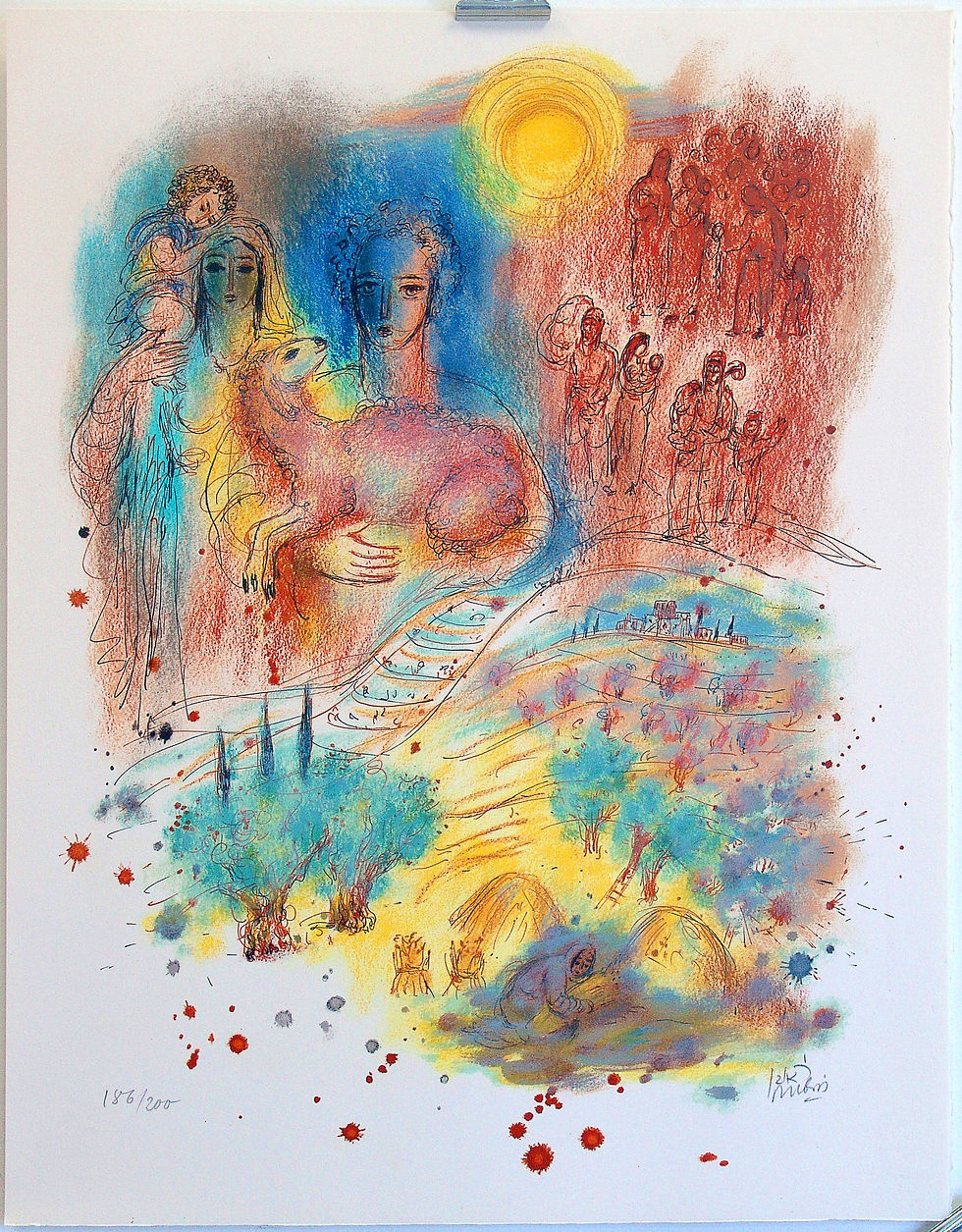 Reuven Rubin - The Prophets - 12 Lithographs Portfolio