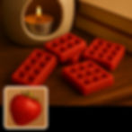 Fondant parfumé Fraise des Bois artisanal aux notes fruitées et gourmandes, compatible avec tous les brûleurs pour fondants p