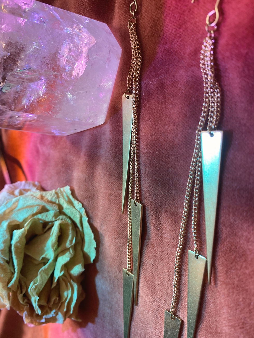 Thumbnail: The Dagger and Chain Earrings 