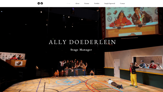 stage manager resume website example