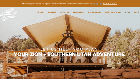 travel blog design example