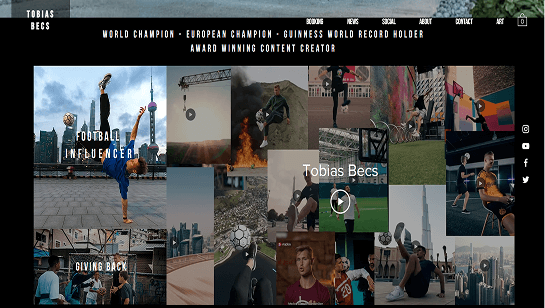  football athlete black site example